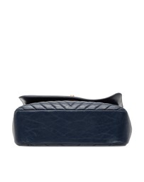 Pre-Loved by Azura Reborn - Pre-Loved CC Chevron Aged Calfskin Top Handle Flap