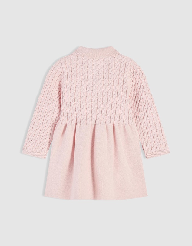 Tommy Hilfiger - Cable Knit Relaxed Polo Jumper Dress - Babies