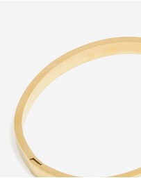 Lovisa - Waterproof Gold Plated Stainless Steel Pearl Inlay Hinge Bangle