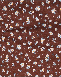 Petal & Pup - Ashe Cropped Button Up Top - Brown Floral