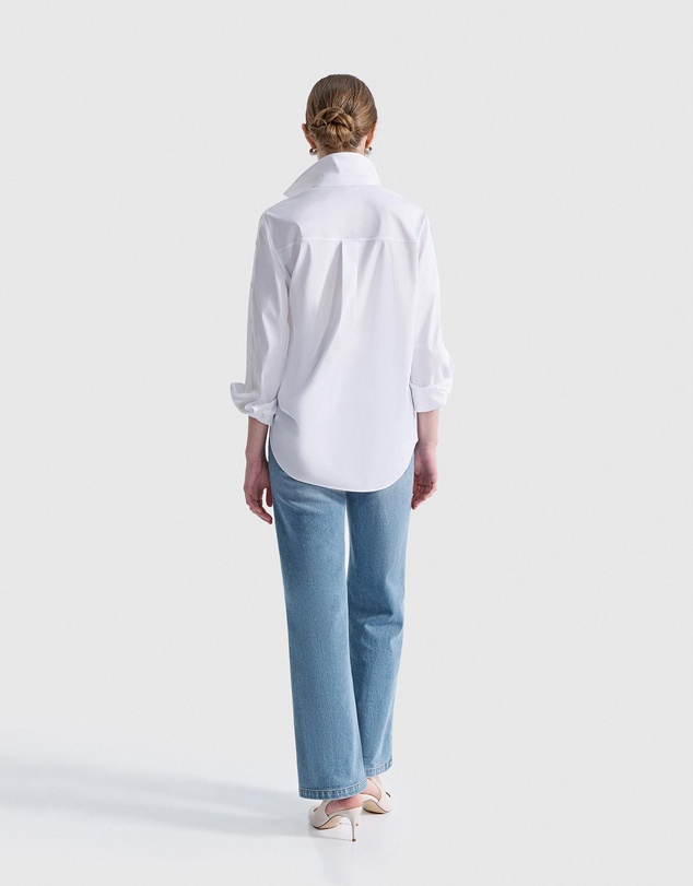 IDA+S - Matilda Oversized Stretch Cotton Blouse
