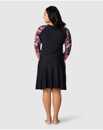 Modest Mermaid - Relaxed fit 3/4 palm top SPF50+