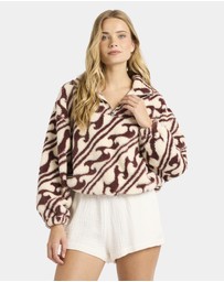 Billabong - Womens Dark Wave Half Zip Fleece Top