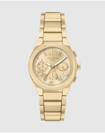 Armani Exchange - Gold Tone Chronograph Watch