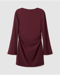 M.N.G - Boat-Neck Ruched Dress