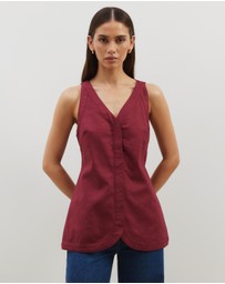 Atmos&Here - Maura V-Neck Longline Vest