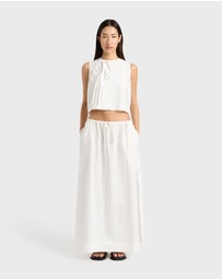 BONDI BORN - Kyoto Drawstring Maxi Skirt