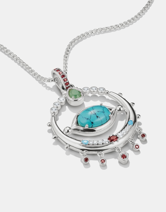 THOMAS SABO - THOMAS SABO Eye Amulet Pendant with Oval Imitation Turquoise