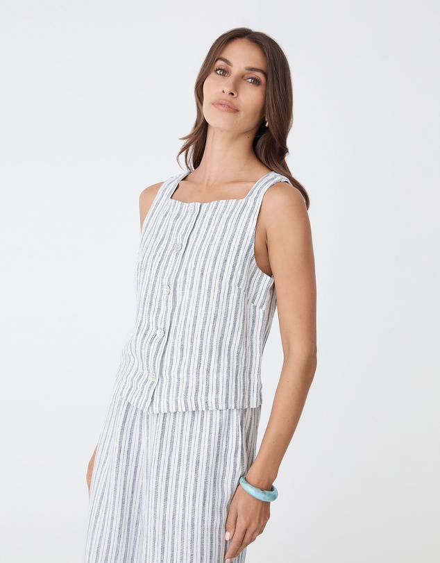 Forcast - Milos Button Through Shell Top