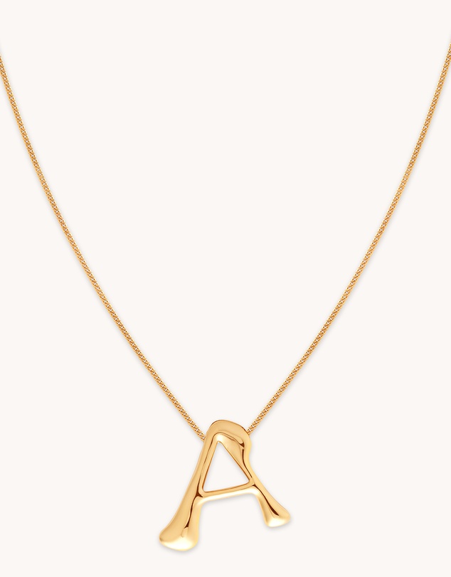Astrid & Miyu - Initial Bold Pendant 18ct Necklace