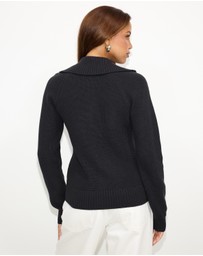 Dazie - Ada Zip Through Knit Jacket