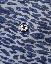 Calibre - Leopard Print Short Sleeved Shirt Blue