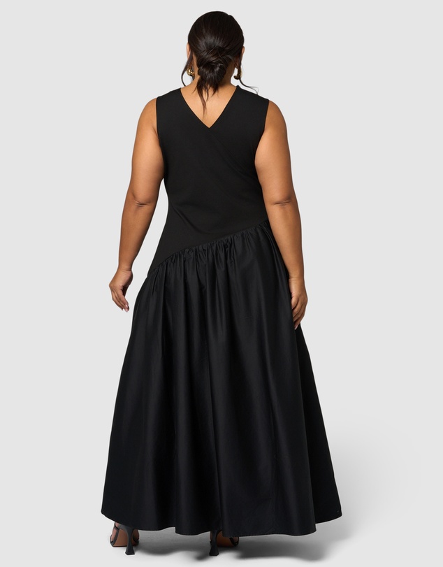 Sunday In The City - Steel Rose Maxi Dress