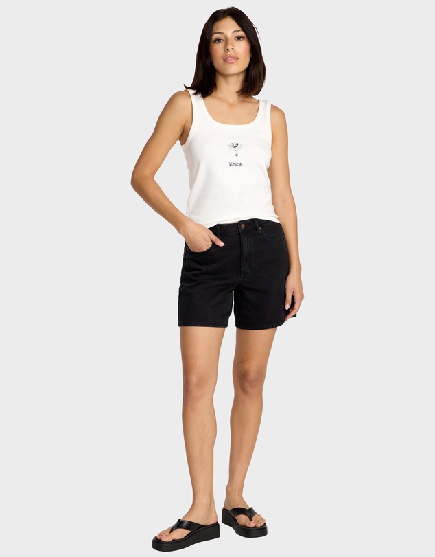 Volcom - Womens Stoned Boyfriend Long Denim Shorts