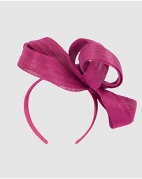 Fillies Collection - Fuchsia Abaca Loops Racing Fascinator