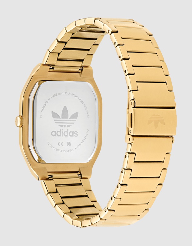 adidas Originals - City Tech Square 39mm Gold-Tone Stainless Steel Bracelet Watch