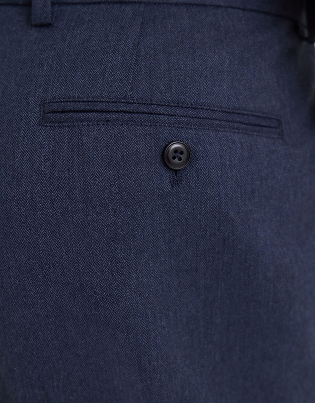 Oxford - Marlo Herringbone Cotton Trousers