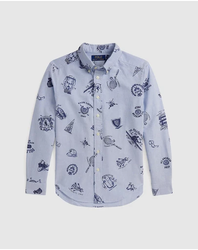Polo Ralph Lauren - Cotton Oxford Graphic Shirt - Teens
