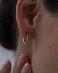 Elli Jewelry - Earrings Hoops 925 Sterling Silver Gold-Plated