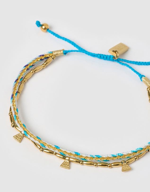 Arms Of Eve - Bennie Gold Bracelet - Sky