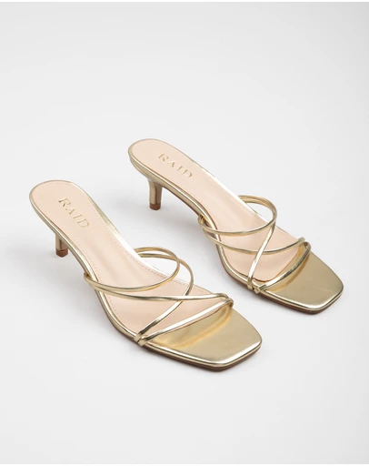 RAID - Charli Gold Kitten Heels Mule