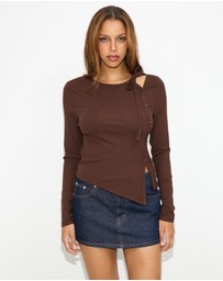 Dazie - Autumn Tie-Shoulder Top