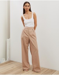 Atmos&Here - Tawny High Waisted Pants