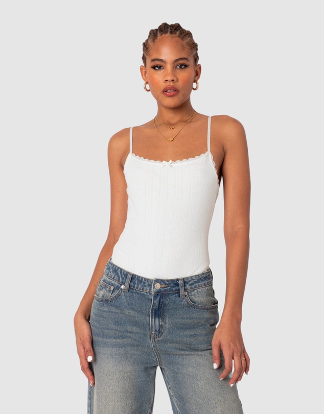 EDIKTED - Krysten Lacey Pointelle Bodysuit
