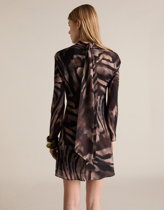 M.N.G - Martina Zebra Satin Dress