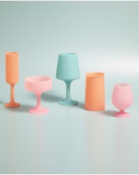 porter green - stegg | silicone unbreakable highball glasses