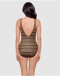 Miraclesuit Swimwear  - Sparkle Sands Odyssey Plunge Tummy Control Shaping Swimsuit