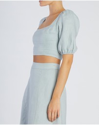 Amelius - Violetta Linen Crop Top