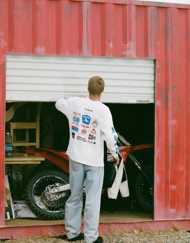 Duke + Dexter - DR Sponsors Vintage White Waffle Top