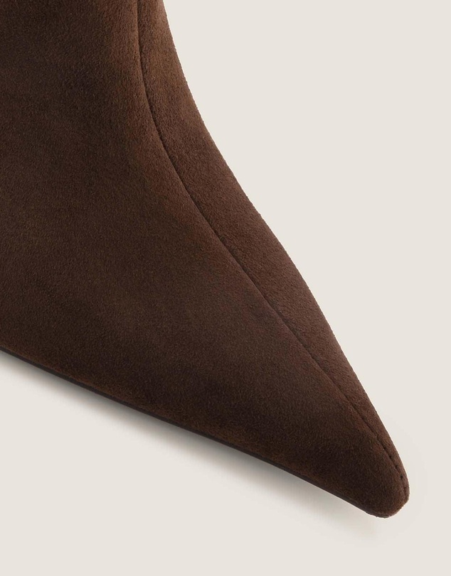 Shelly Shen - Channing Heel Ankle Boots Brown Suede