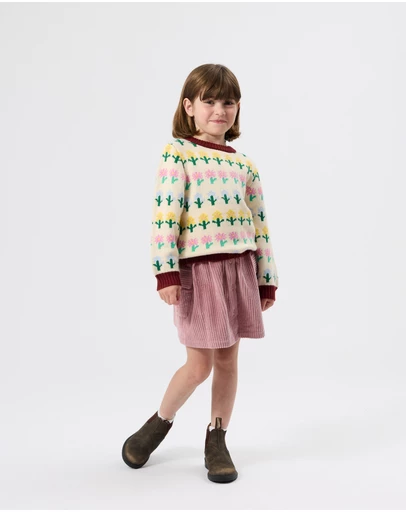 Goldie + Ace - Flower Garden Knit Jumper - Babies-Kids