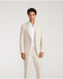 Calibre - Linen Cotton Twill Suit Jacket Natural