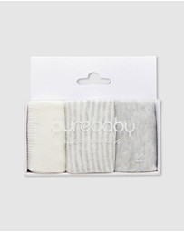 Purebaby - 3 Sock Pack-Kids-Babies