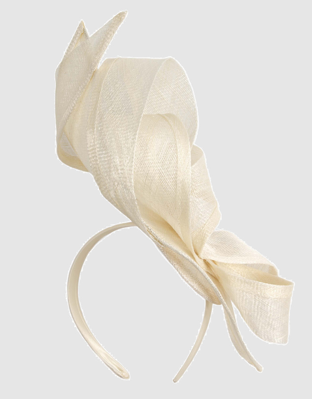 Max Alexander - Tall Cream Sinamay Fascinator Headband