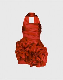 JUSTIN TONG - Crimson Bloom Dress