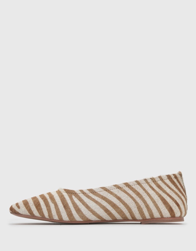 Betts - Cooper Leather Pony Hair Ballet Flats
