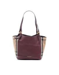 Pre-Loved by Azura Reborn - Pre-Loved Small Leather and House Check Canvas Canterbury Tote