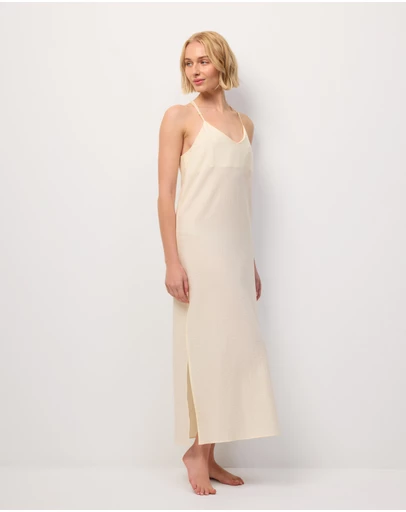 Wanderluxe Sleepwear - Limoncello Camisole Slip Dress Long