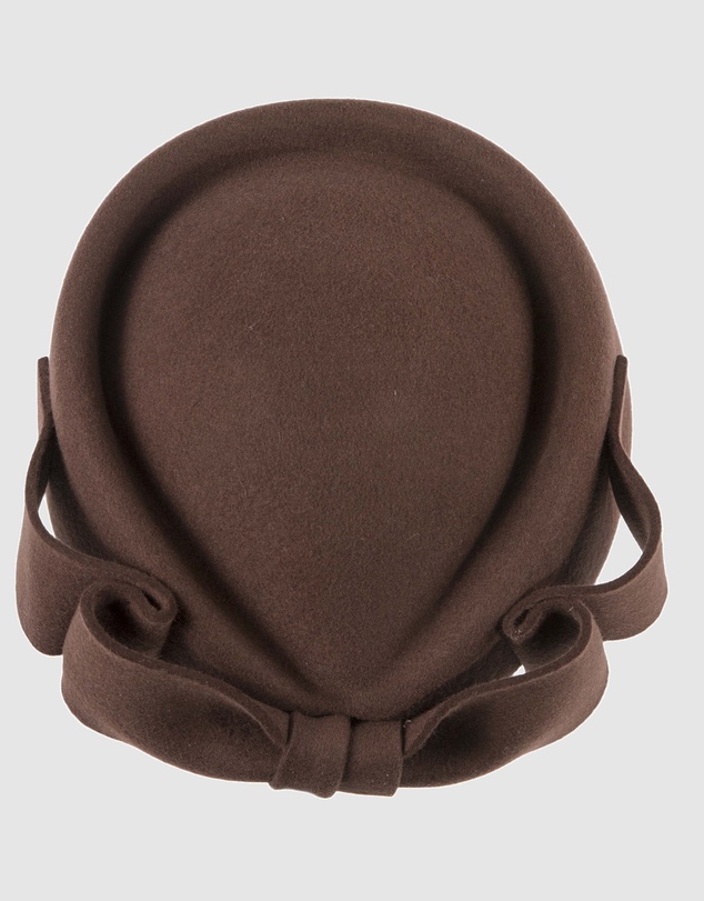 Max Alexander - Felt Brown Pillbox Hat