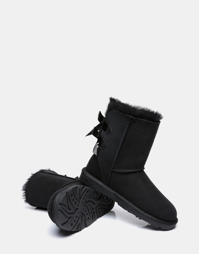 EVERAU - EverAU Ugg Short Back Bow Sheepskin Upper UGG Boots