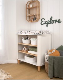 Living Textiles - Jersey Change Mat Cover - Forest Retreat