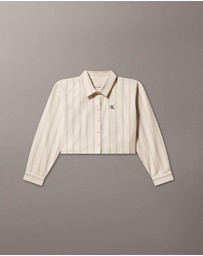 Calvin Klein Jeans - Girls Boxy Cropped Striped Shirt