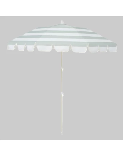 Sunnylife - Compact Beach Umbrella - Sea Sage Stripe