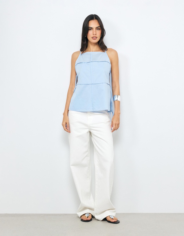 AERE - Grace Panel Tie Side Top