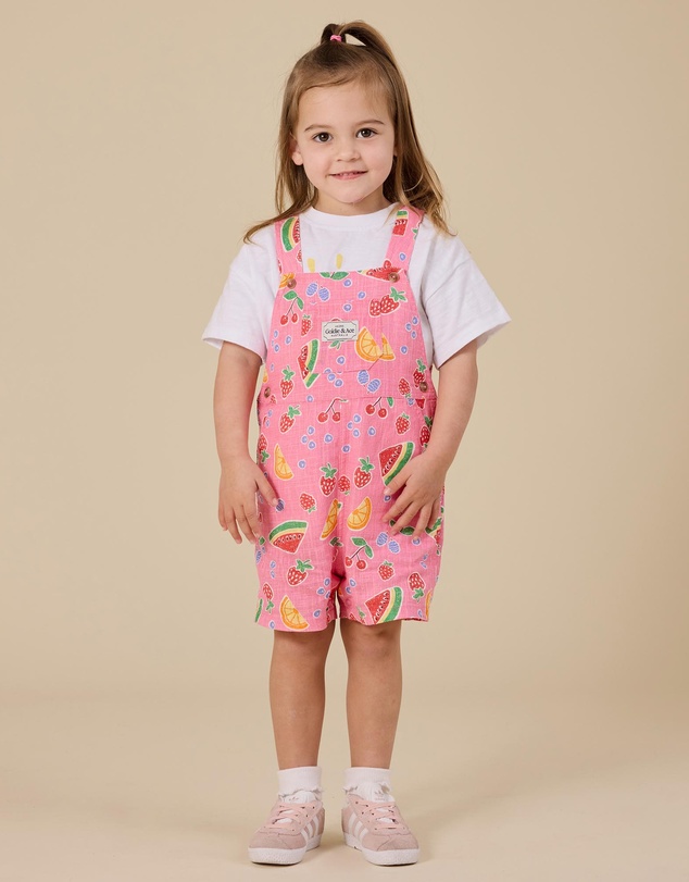Goldie + Ace - Fruit Salad Burton Overalls - ICONIC EXCLUSIVE - Babies-Kids