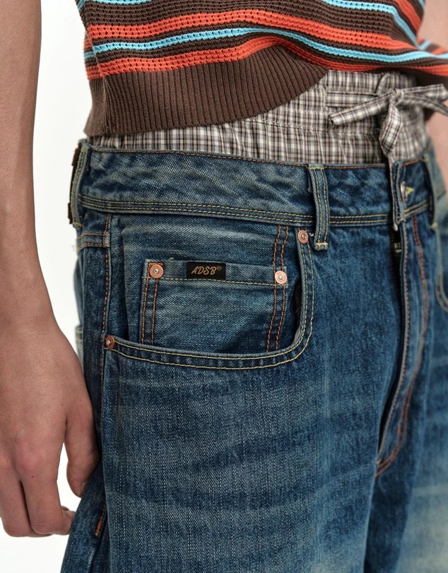 Andersson Bell - Trunk Layered Wide-Leg Jeans - Unisex